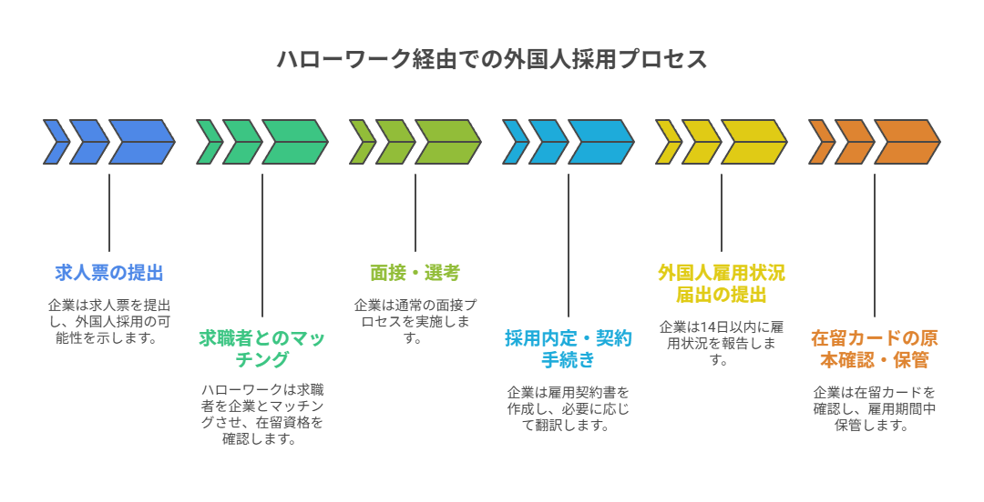 ハローワーク経由での外国人採用プロセス