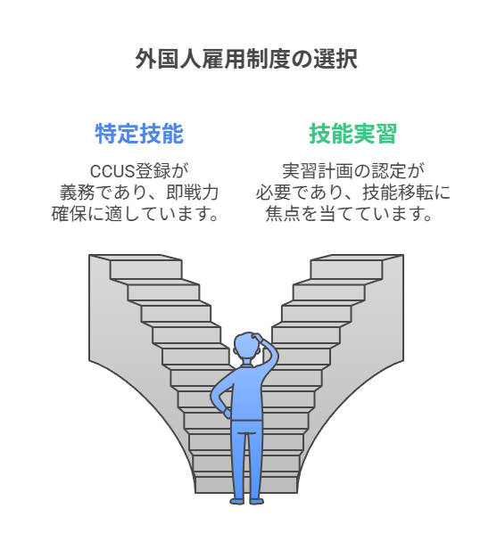 外国人雇用制度の選択